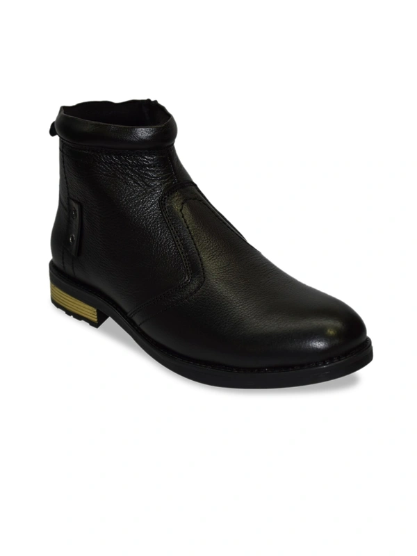 Men Black Textured Leather Formal Boots - LeatherDust And Dry Dirt From The Surface Using A Clean Cloth Or Soft BrushAllow Them To De-OdorizeU, (6)(7)(8)(9)(10)