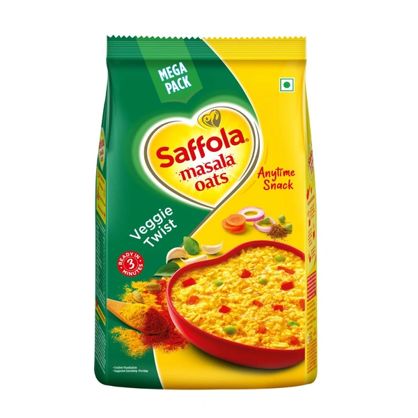 Saffola Masala Oats - 500gm, Veggie Twist
