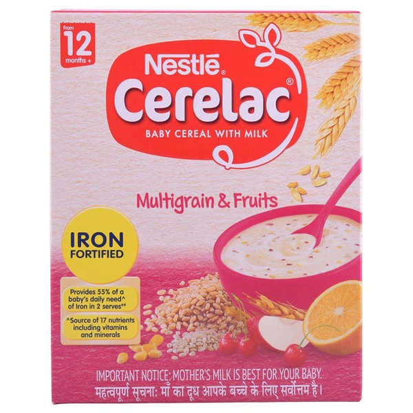 Nestle Cerelac From 12 To 24 Months - 300gm, Multigrain & Fruits