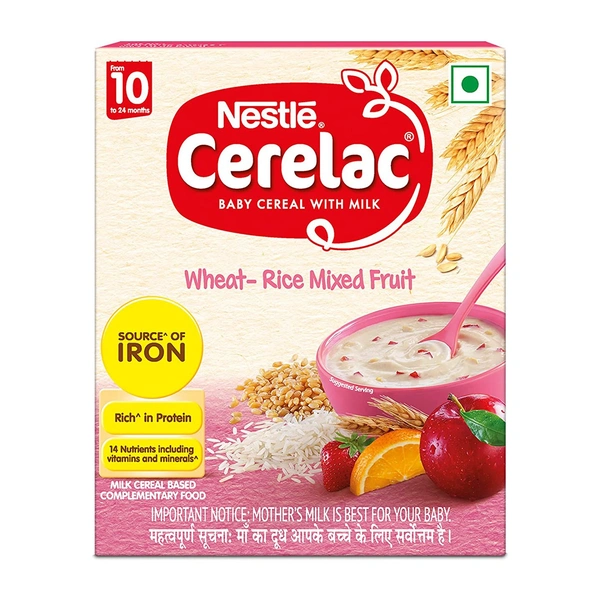 Nestle Cerelac From 10 To 24 Months - Wheat-Rice Mixed Fruit, 300gm