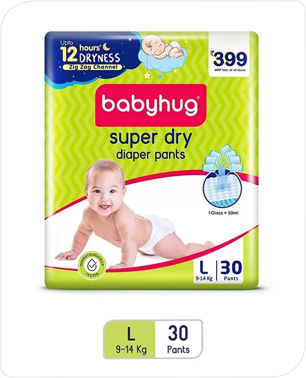 Babyhug Diaper Pants  - L (9-14kg), 30 Pants