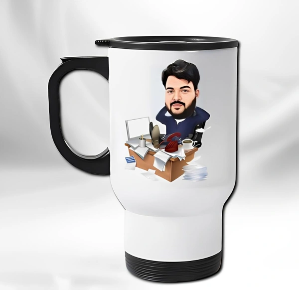 Travel Cup With Your Photo/Design (UP10) - Large (6*3.5 Inch.)