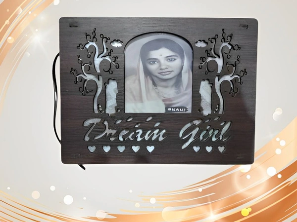 Photo Frame LED_Dream Girl With photo(UP22) - Made Up Of WOOD (6*8.5 Inch.)