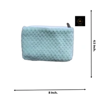 Pencil Pouch / Makeup Pouch With Your Photo/Design (UP17) - PINK / LIGHT GREEN (4.5*8 Inch.), White