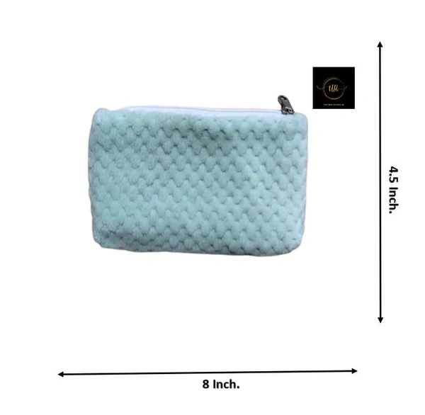 Pencil Pouch / Makeup Pouch With Your Photo/Design (UP17) - PINK / LIGHT GREEN (4.5*8 Inch.), White