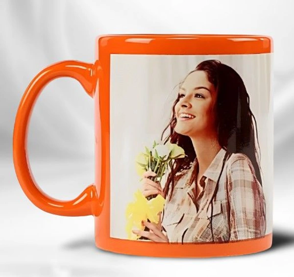 Two Tone Patched Cup With Your Photo/Design (UP05) - Large (4*3 Inch.)