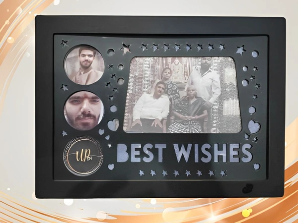Photo Frame LED_Best Wishes With Photo(UP21) - Made Up Of PLASTIC (9.5*12 Inch)