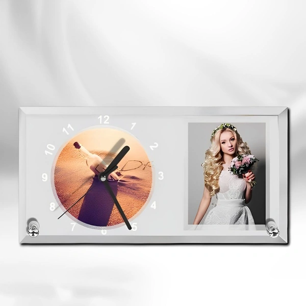 Table / Standing Clock With Your Photo (UP40) - 7 * 12 Inch.