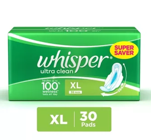 Whisper Ultra Clean XL 30 Pads - XL