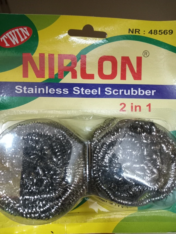 Nirlon Steel Scrubber 2 In 1 - 2pc Pack
