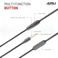 ARU Wired Earphones LIV TUNE AEP-83 - BLACK