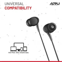 ARU Wired Earphones LIV TUNE AEP-83 - BLACK