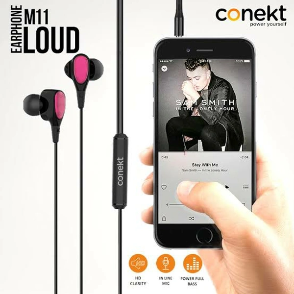 Conekt Wired Earphones M11 Loud - BLACK