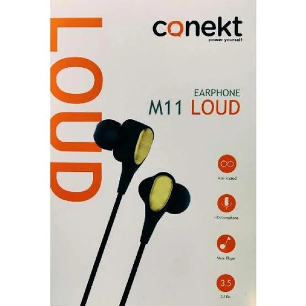 Conekt Wired Earphones M11 Loud - BLACK