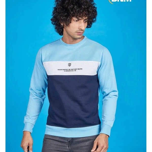 Copper Denim Stylish Mens Fullsleevs Sweatshirt - Blue - XL