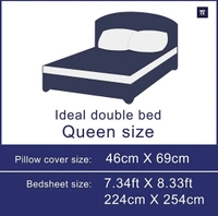 Monte Carlo Sferra 144TC Pure Cotton Double Bedsheet With 2 Pillow Covers - Double (2.24 x 2.54m )