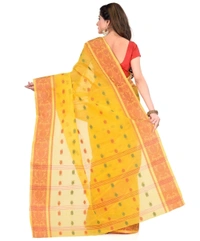 Pure Cotton Tanti Sari W/Blouse - yellow, Standard