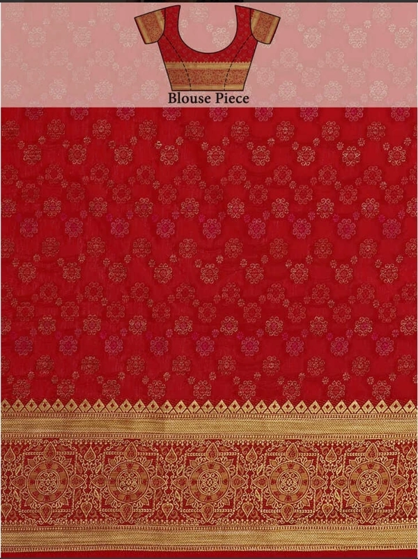 Pehnava Beautiful Premium Cotton Silk Sari With Blouse - Black, 6.3 mtr