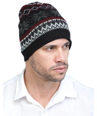 Men's Wollen Cap  - Black, Free Size