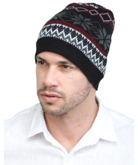 Men's Wollen Cap  - Black, Free Size