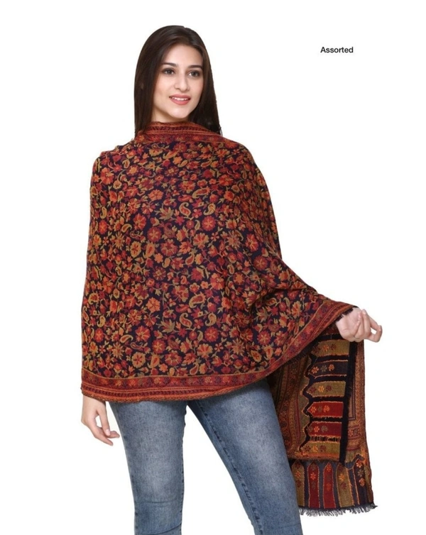 Muffle Assorted Viscose Textured Shawl  - assorted, 70