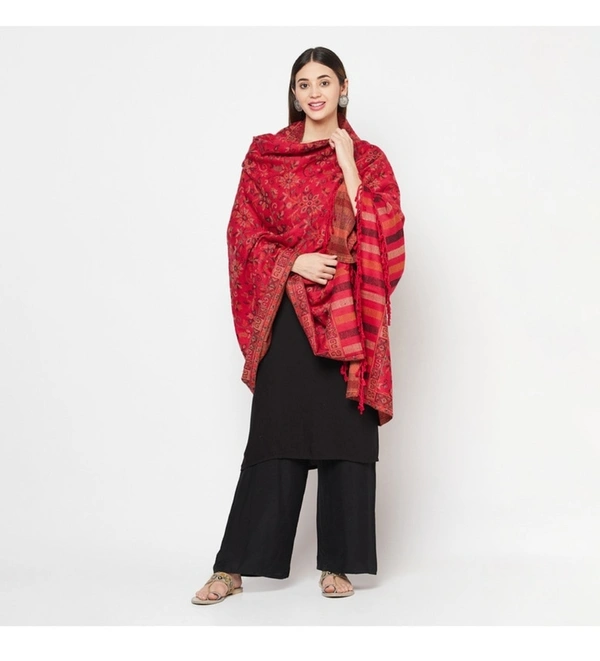 Acrylic Blend Floral Printed Shawl - 80