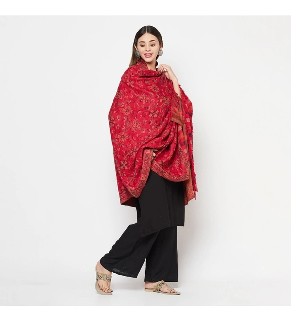 Acrylic Blend Floral Printed Shawl - 80