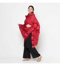 Acrylic Blend Floral Printed Shawl - 80