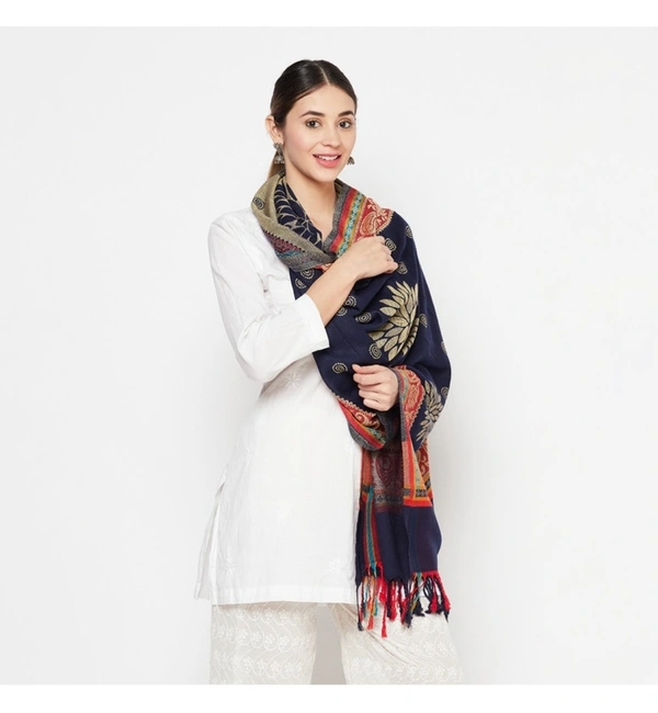 Acrylic Blend Floral Printed Shawl - 80