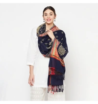 Acrylic Blend Floral Printed Shawl - 80
