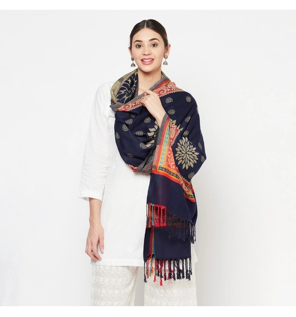 Acrylic Blend Floral Printed Shawl - 80