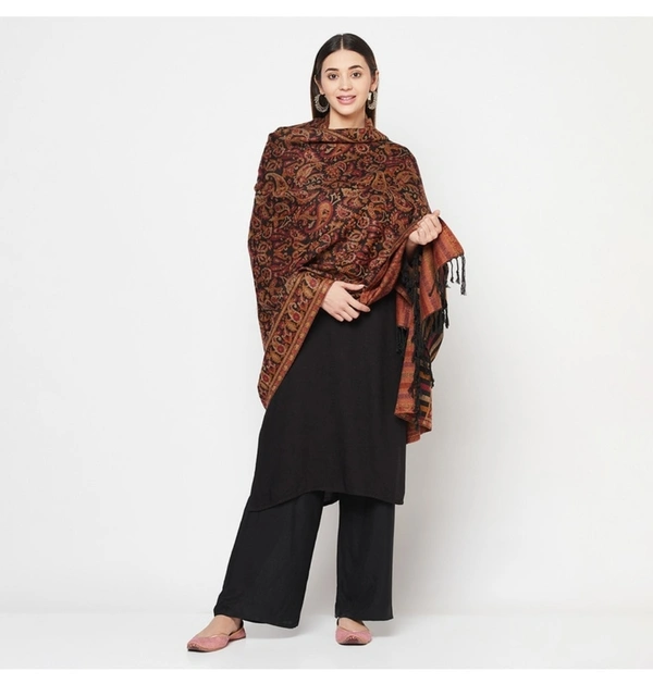 Acrylic Blend Floral Printed Shawl - 80