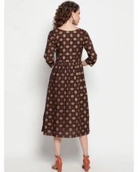NKS Women's Cotton Printed Dress - S