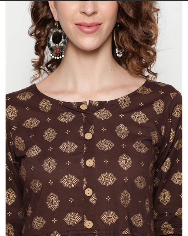 NKS Women's Cotton Printed Dress - S