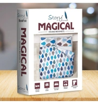 Story@Home Magical Cotton Double Bedsheet with 2 Pillow Covers - Double Bed ( 225 x 250 cm)