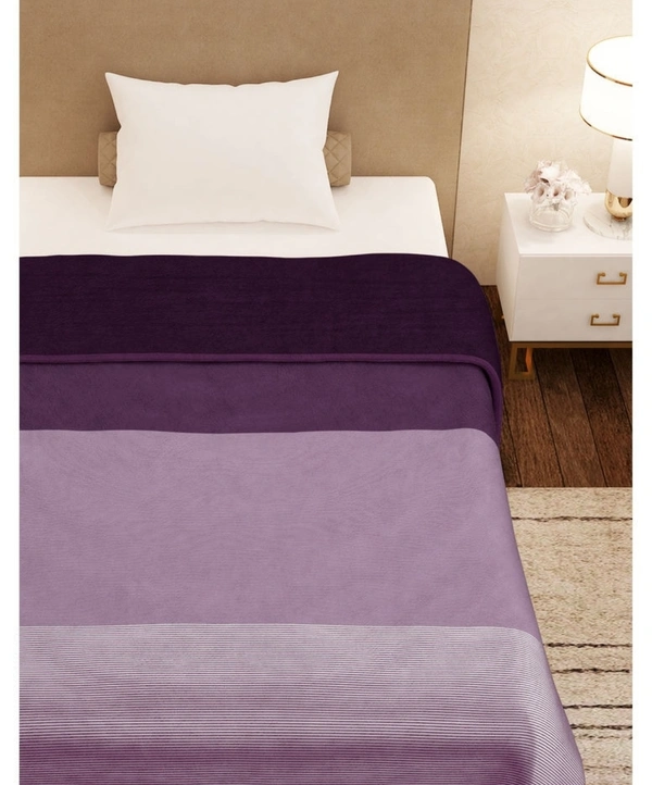 Story@Home 400 GSM Mink Single Flannel Blanket - Single 60 x 92 inch, Purple