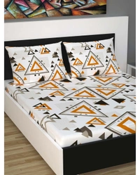 Divine Casa 152TC 100% Pure Cotton Double Bedsheet With 2 Pillow Covers - King Size - 270 x 270 cm