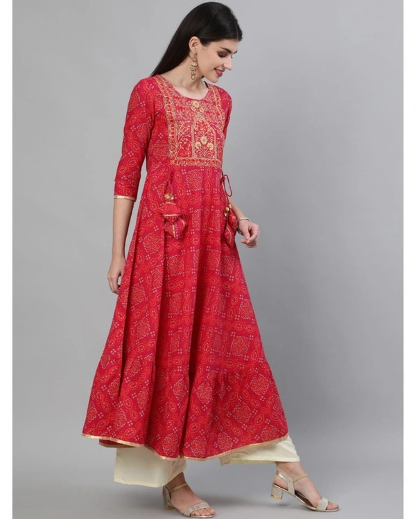 Pehnava Women's Fit N Flare Cotton Dress - Ref, M