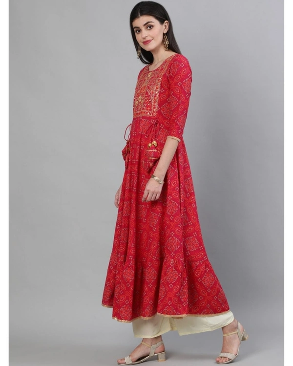 Pehnava Women's Fit N Flare Cotton Dress - Ref, M
