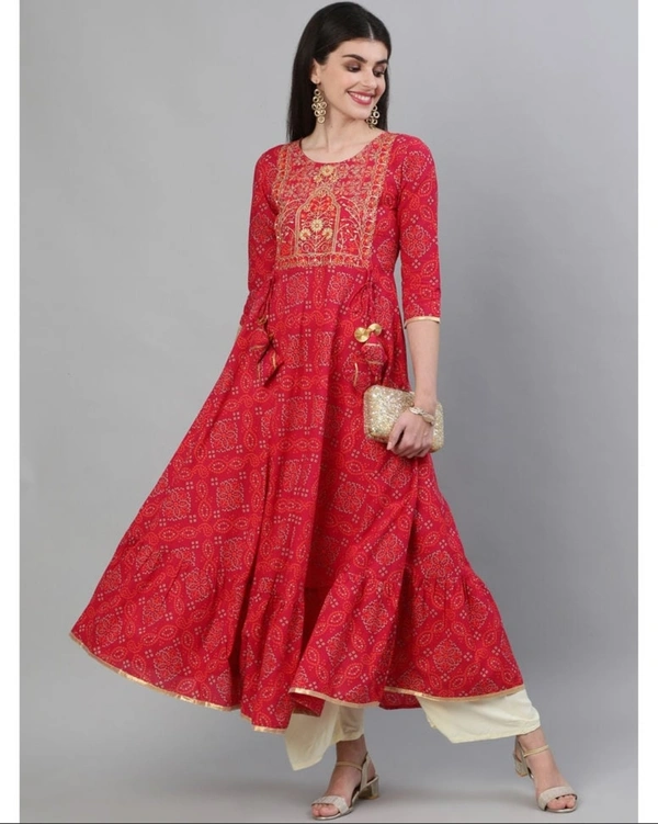 Pehnava Women's Fit N Flare Cotton Dress - Ref, M
