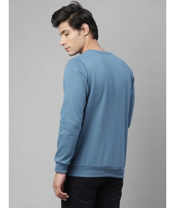 Rigo Men's Full Sleevs Fleece Typography Sweatshirt - L