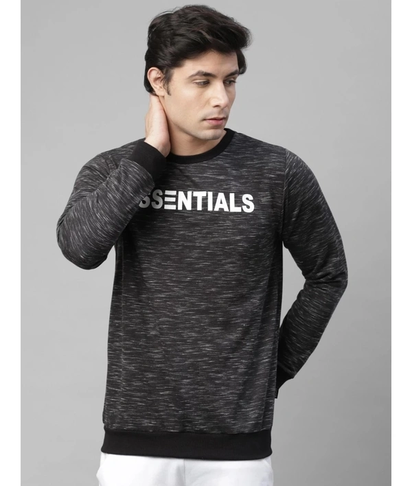 Rigo Men's Full Sleevs Fleece Typography Sweatshirt - L