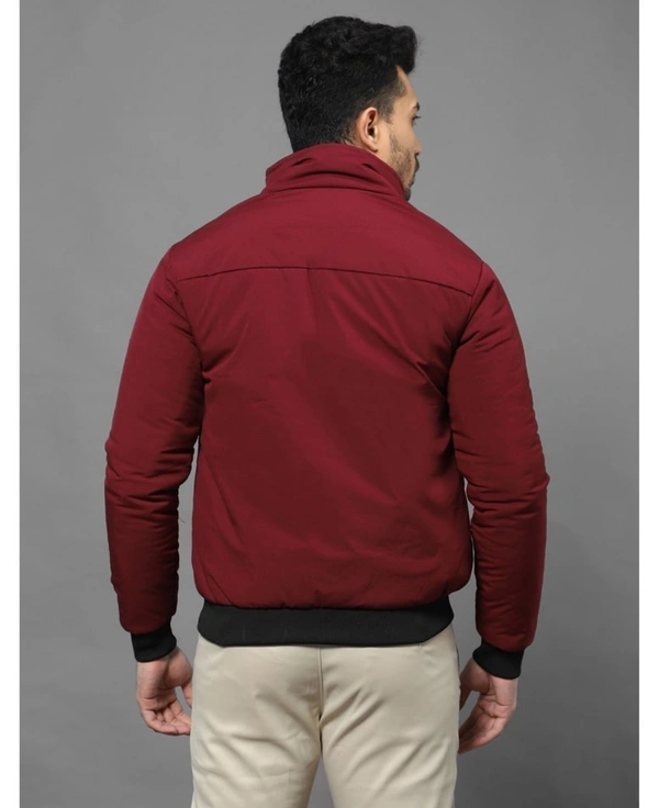Altair Men's Solid Front Zip 120GSM Padded Full Sleevs Casual Jacket - M