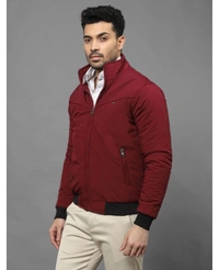Altair Men's Solid Front Zip 120GSM Padded Full Sleevs Casual Jacket - M