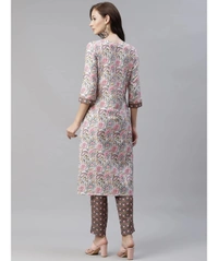 Women's Rayon Kurta & Pant Set  - L