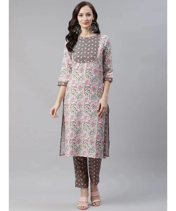 Women's Rayon Kurta & Pant Set  - L