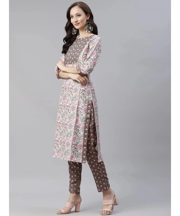 Women's Rayon Kurta & Pant Set  - L