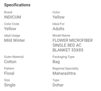 Indicum Flower Microfiber Single Bed AC Dohar  - Single 55 x 85 inch