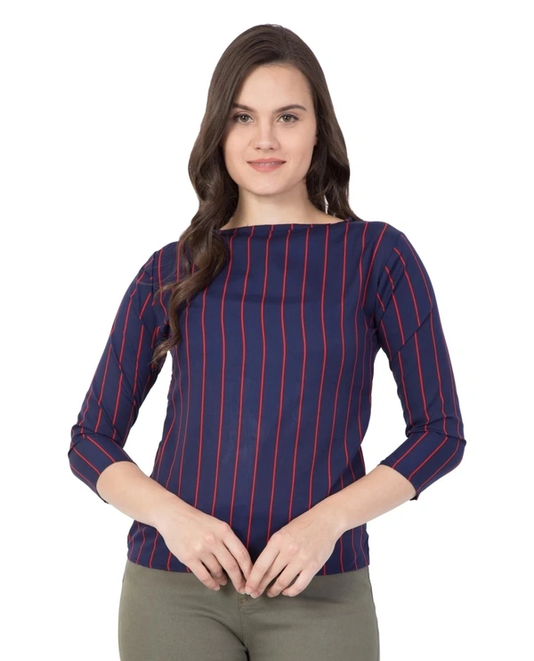 Pehnava Printed Casual Crepe Regular Fit Top  - M