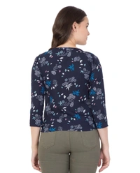 Pehnava Printed Casual Crepe Regular Fit Top  - M